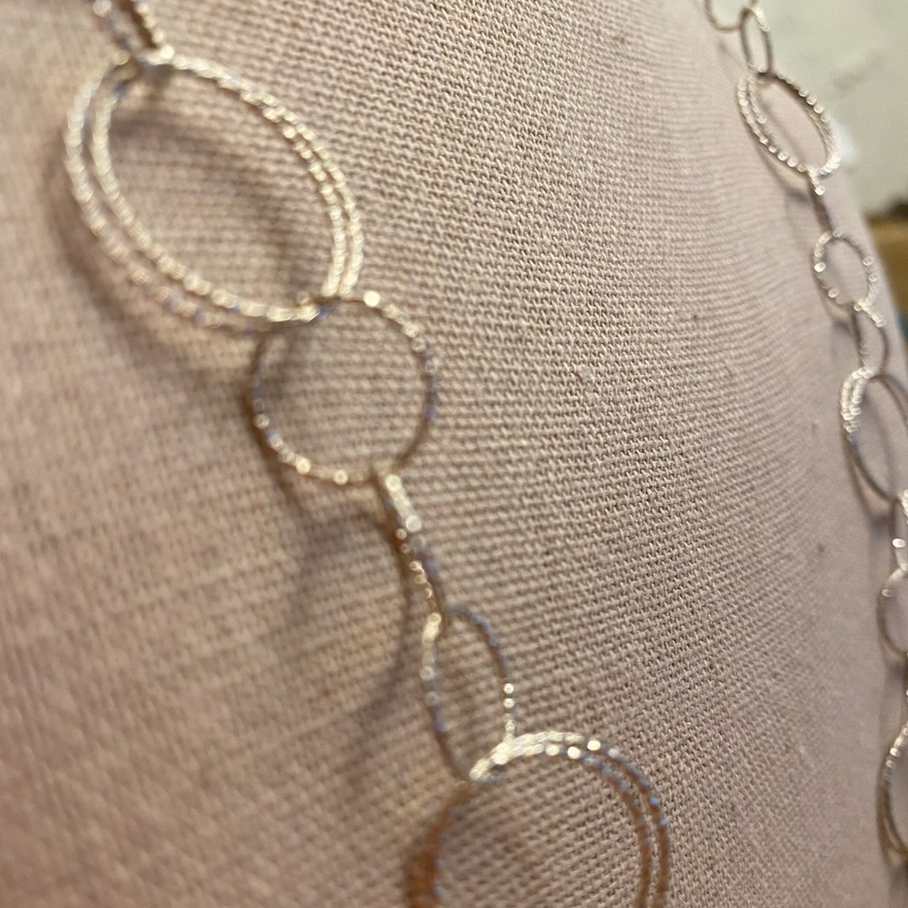 Gorgeous and long vintage 925 sterling silver interlocking circles necklace - Picture 13 of 13